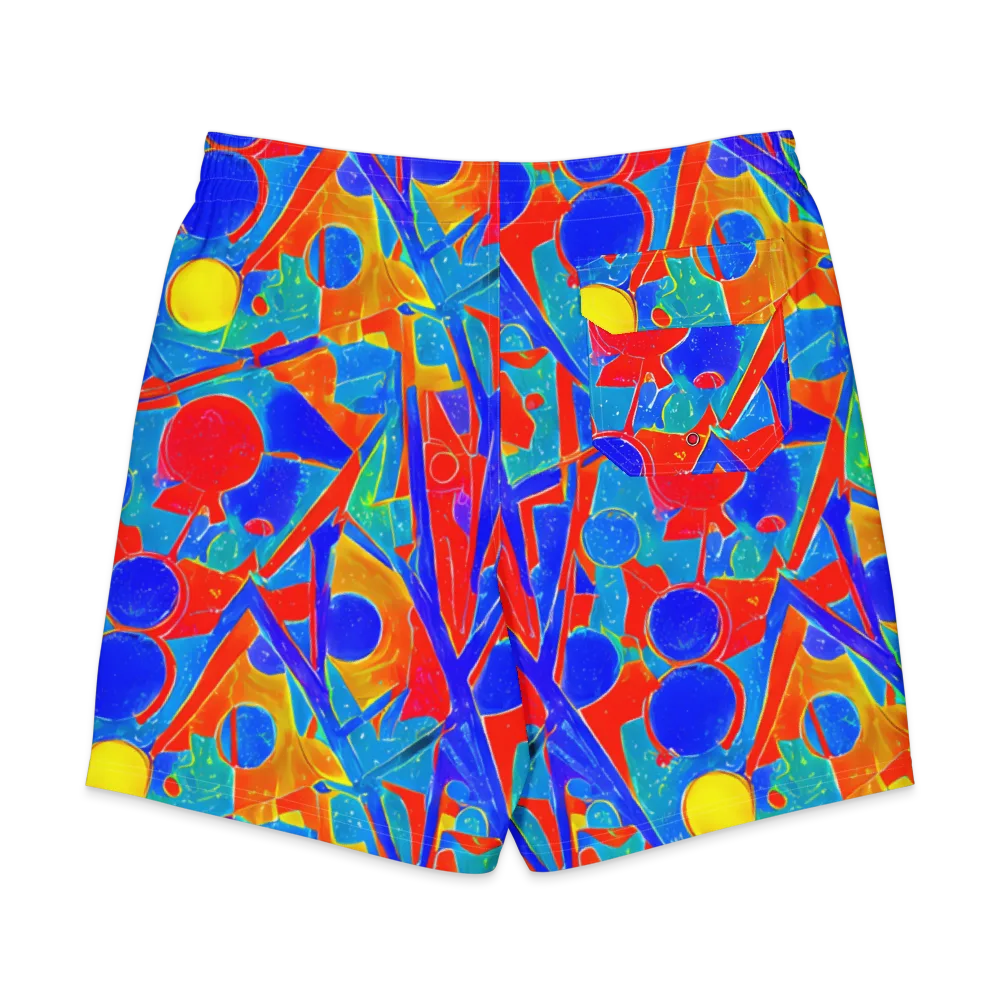 Atomic Confetti on Men's Board Shorts — Back