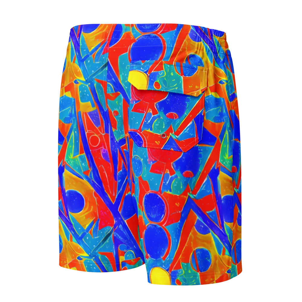 Atomic Confetti on Men's Board Shorts — Back