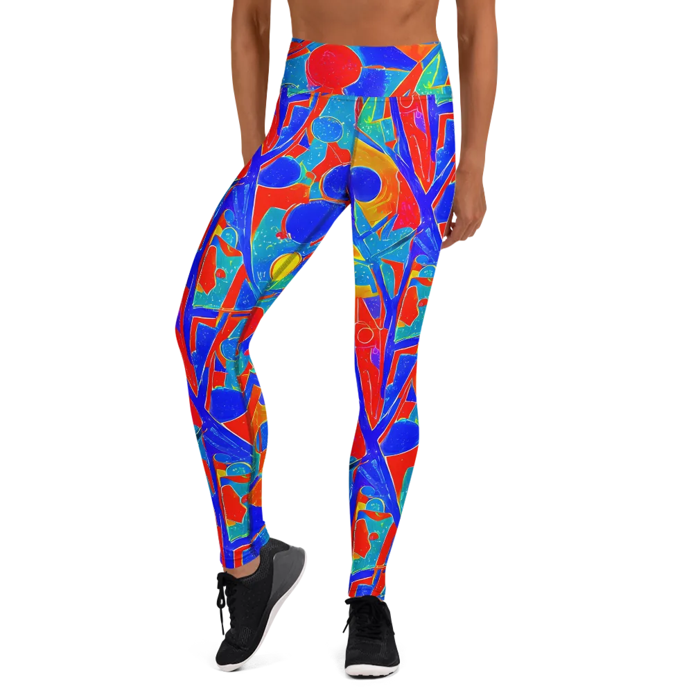 Atomic Confetti on Yoga Leggings — Front