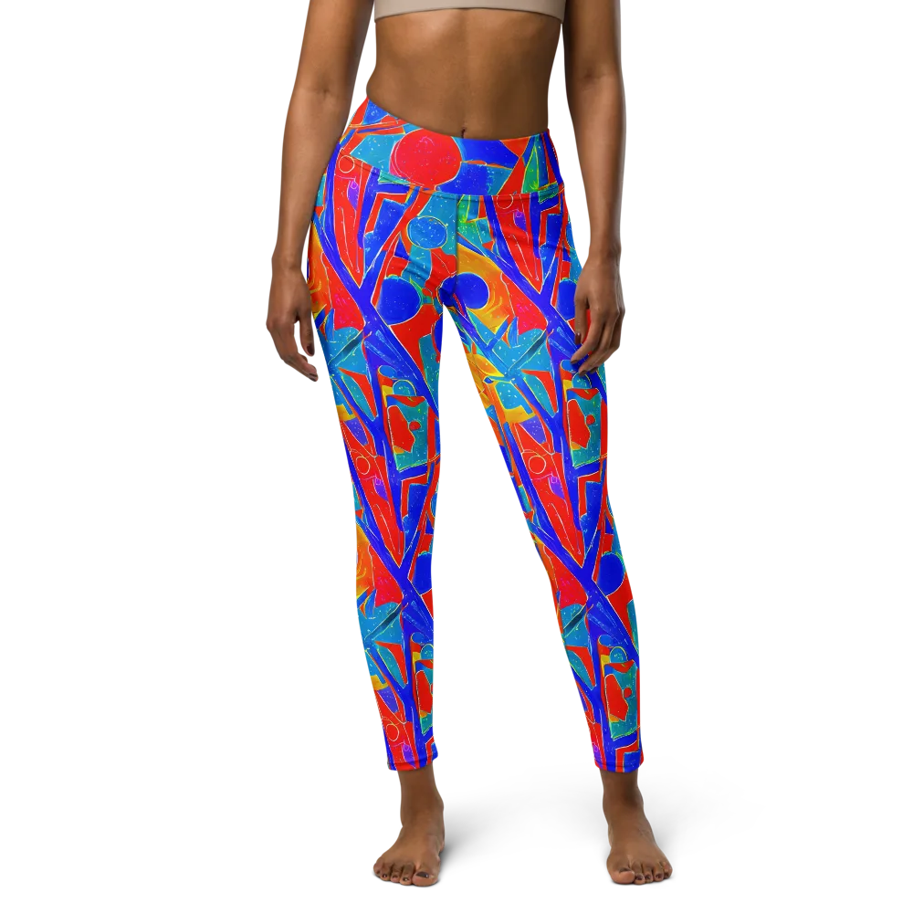 Atomic Confetti on Yoga Leggings — Front