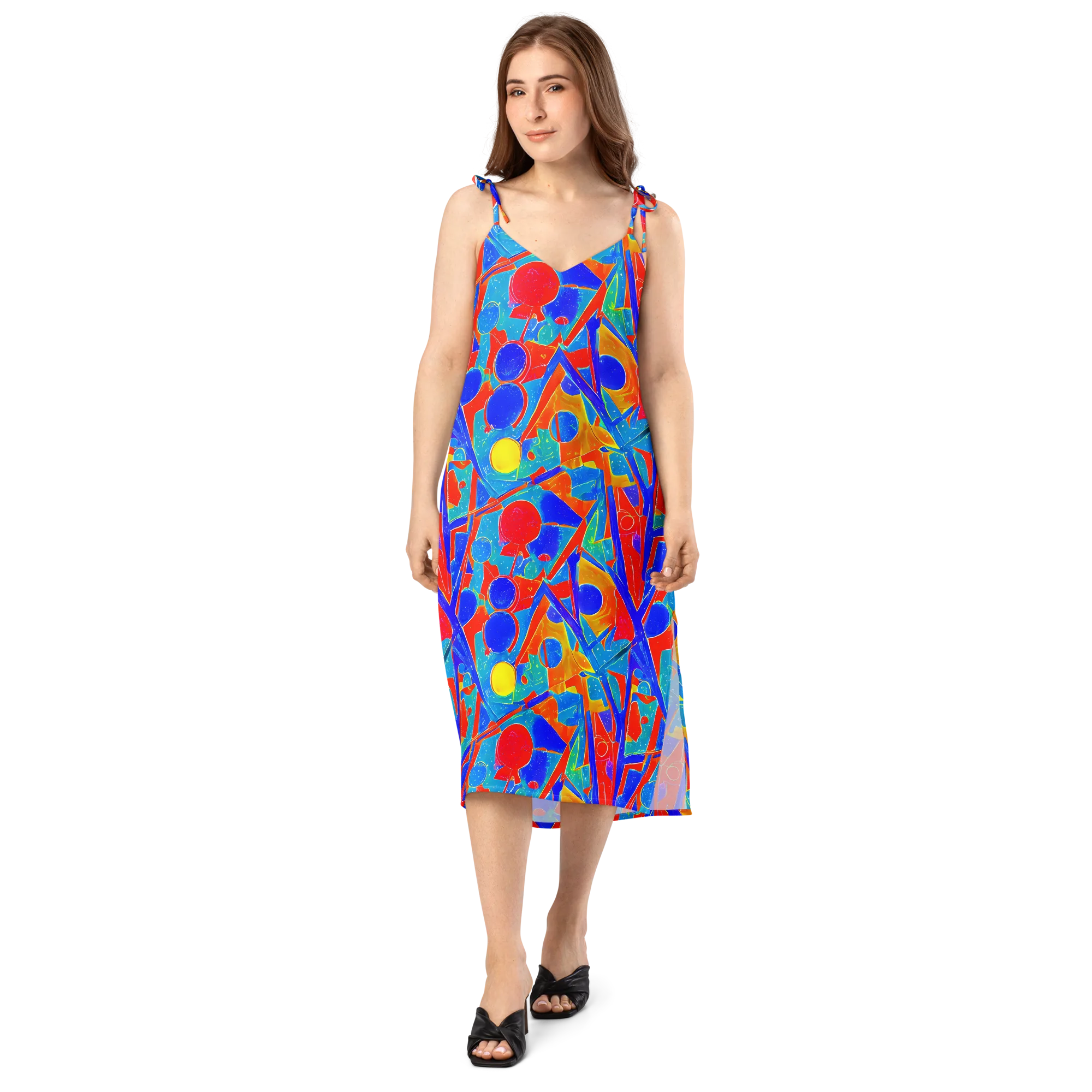Atomic Confetti on Slip Dress — Front