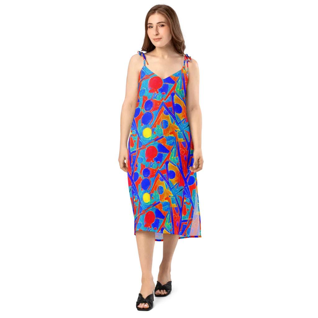 Atomic Confetti on Slip Dress — Front