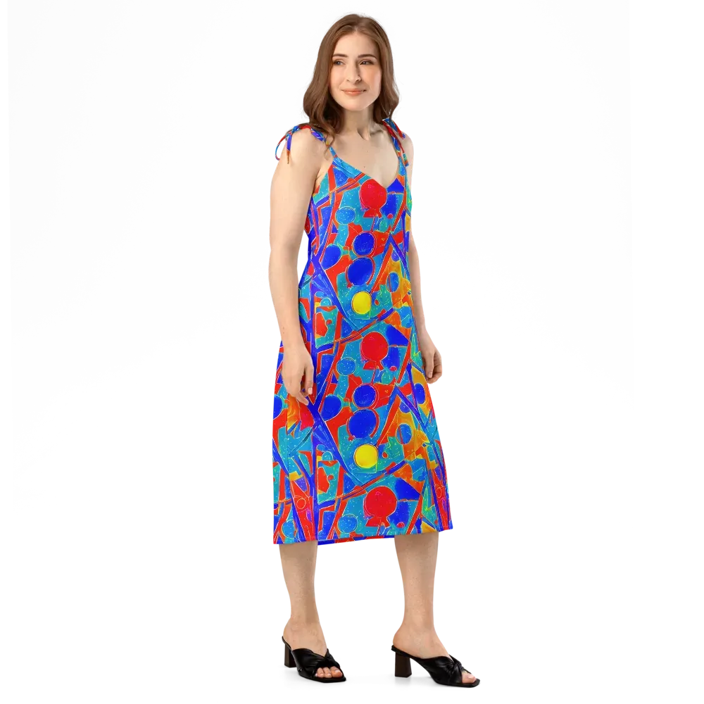 Atomic Confetti on Slip Dress — Right Front
