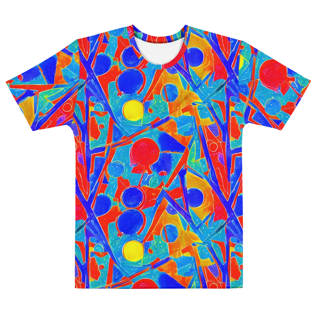 Atomic Confetti on Men's Cotton Crew Neck T-Shirt — Front