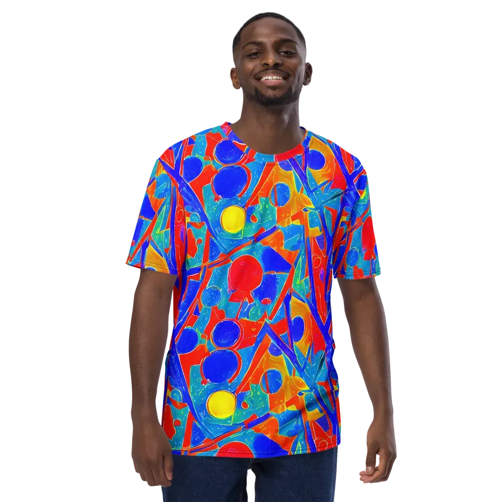 Atomic Confetti on Men's Crew Neck T-Shirt — Front
