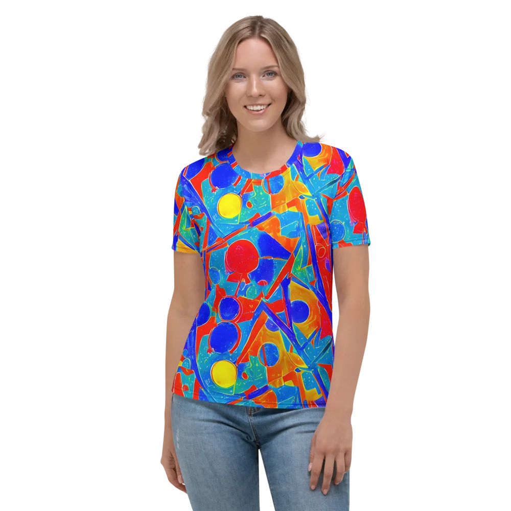 Atomic Confetti on Women's Crew Neck T-Shirt — Front
