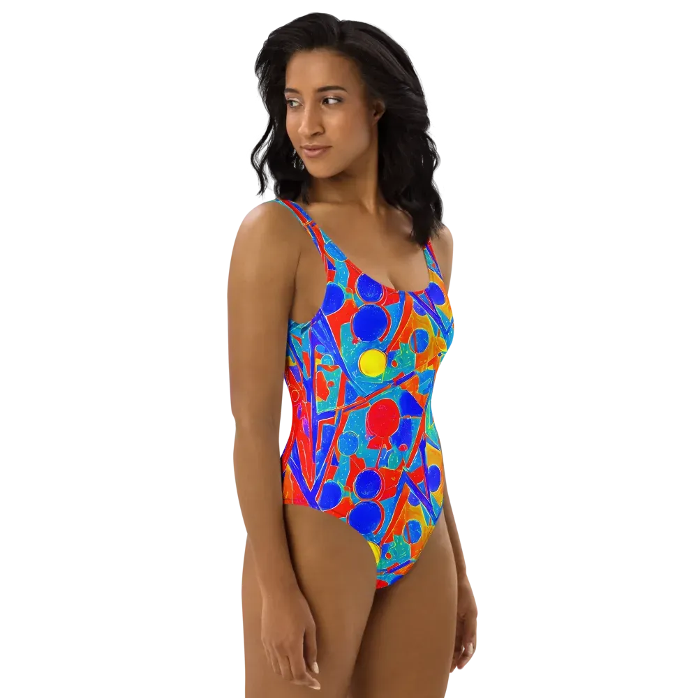 Atomic Confetti on One-Piece Swimsuit — Right