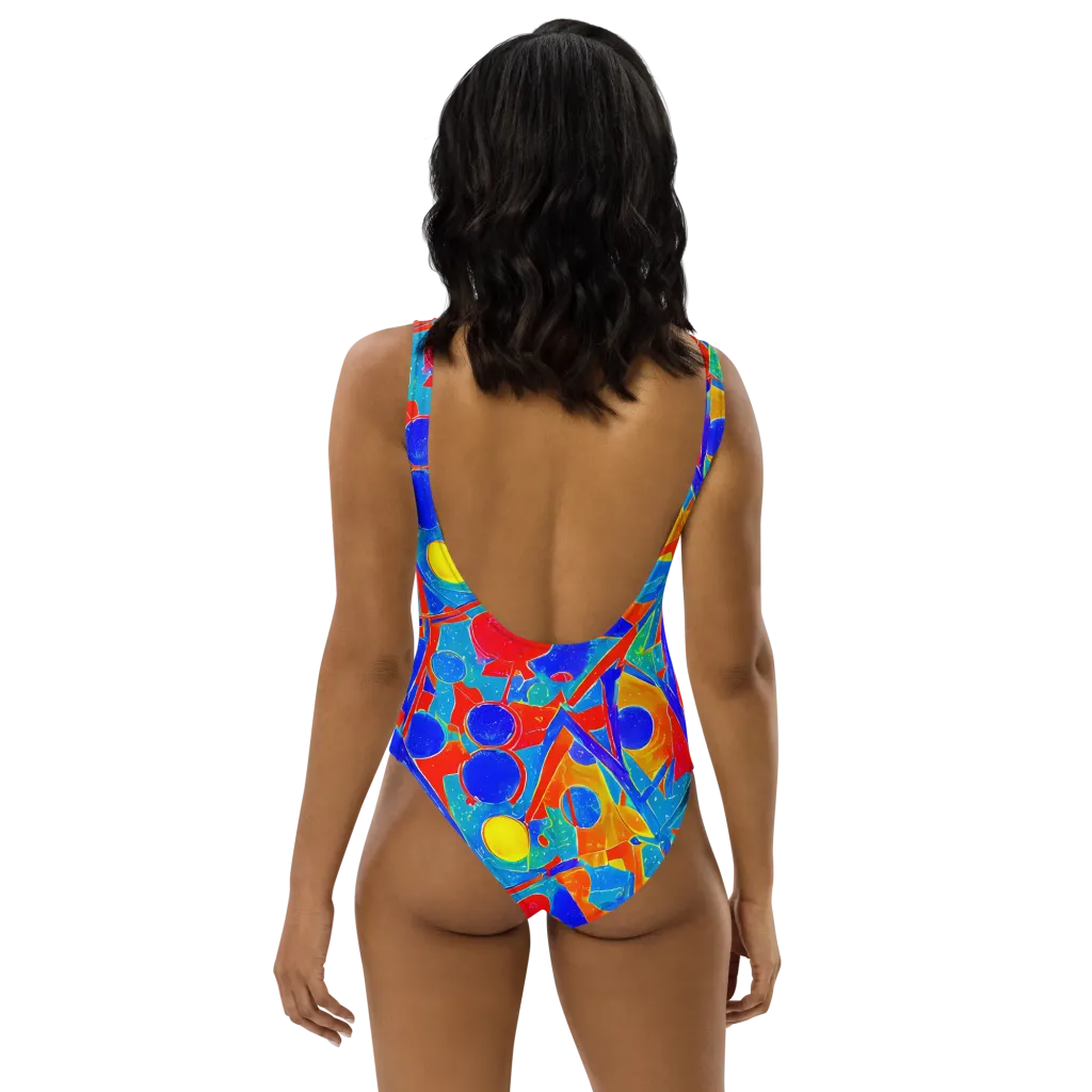 Atomic Confetti on One-Piece Swimsuit — Back