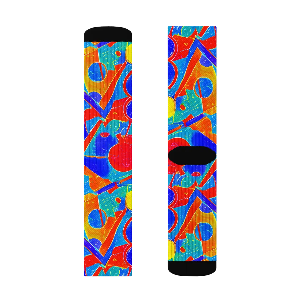 Atomic Confetti on Socks — Right Sock