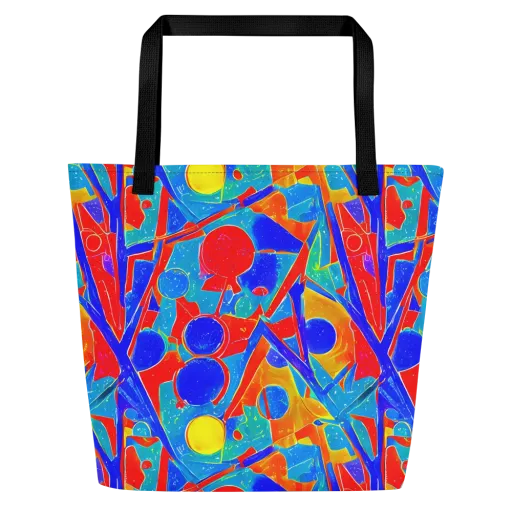 Atomic Confetti on a Large Tote Bag W/ Pocket
