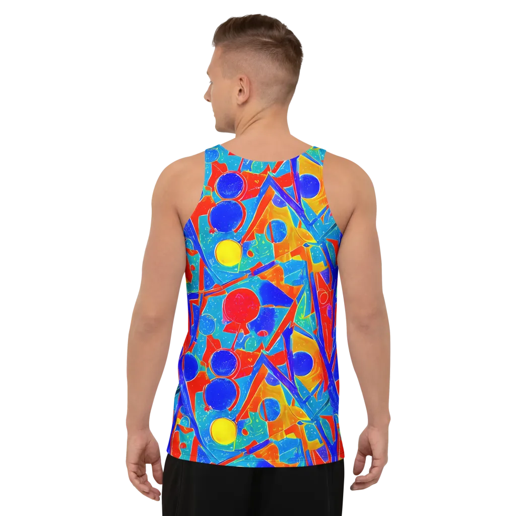 Atomic Confetti on Men's Tank Top — Back