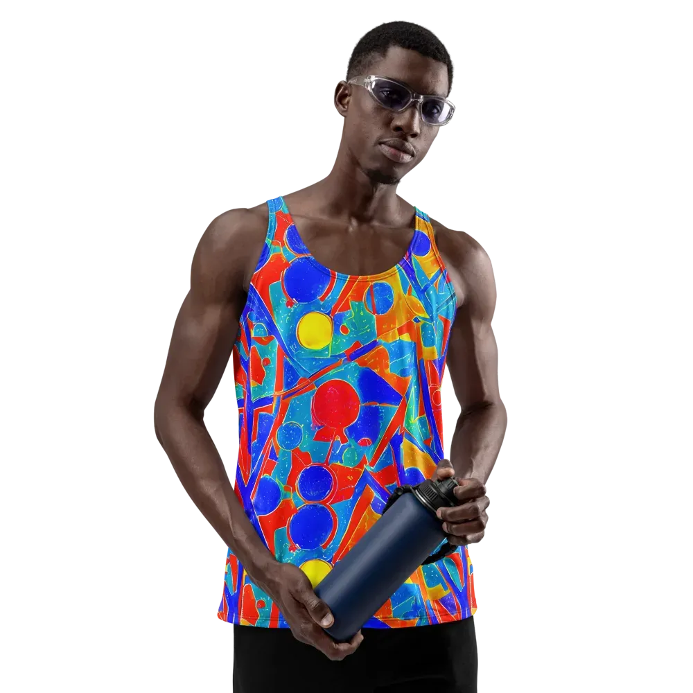 Atomic Confetti on Men's Tank Top — Front