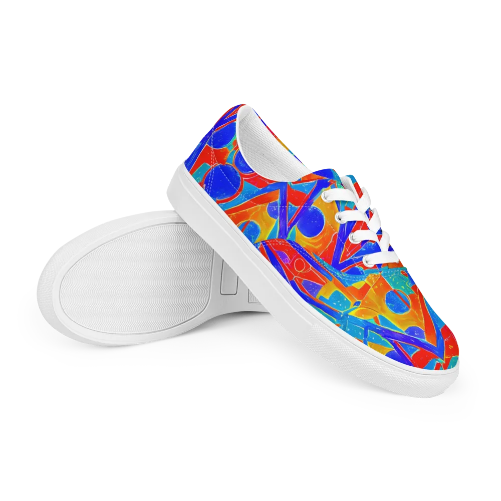 Atomic Confetti on Men's Lace-Up Canvas Shoes — Right Front