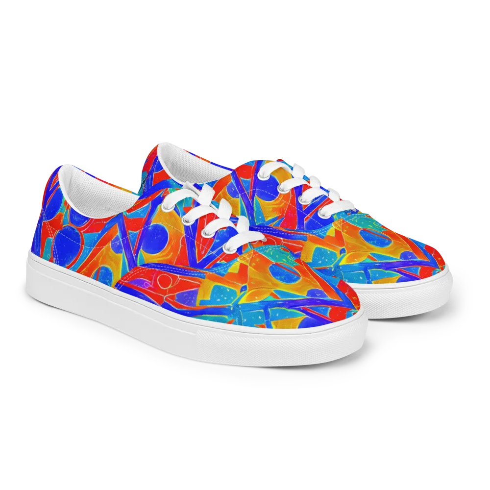 Atomic Confetti on Men's Lace-Up Canvas Shoes — Right Front