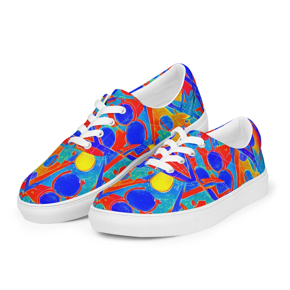 Atomic Confetti on Men's Lace-Up Canvas Shoes — Left Front