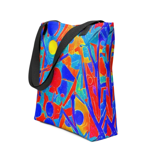 Atomic Confetti on a Tote Bag