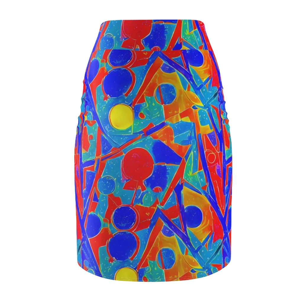 Atomic Confetti on Pencil Skirt — Back