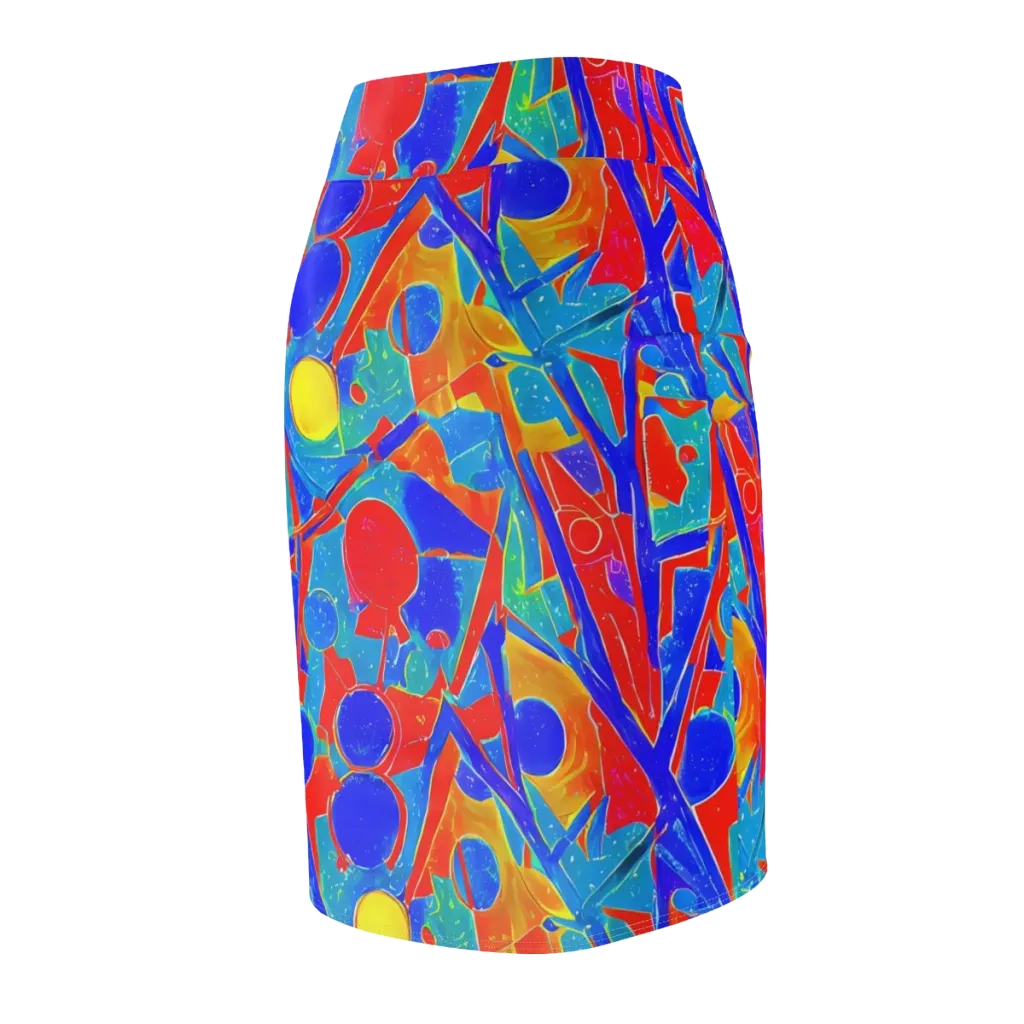 Atomic Confetti on Pencil Skirt — Back Side