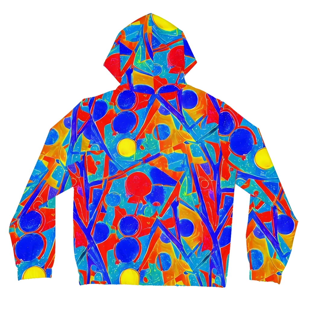 Atomic Confetti on Women's Full-Zip Hoodie — Back
