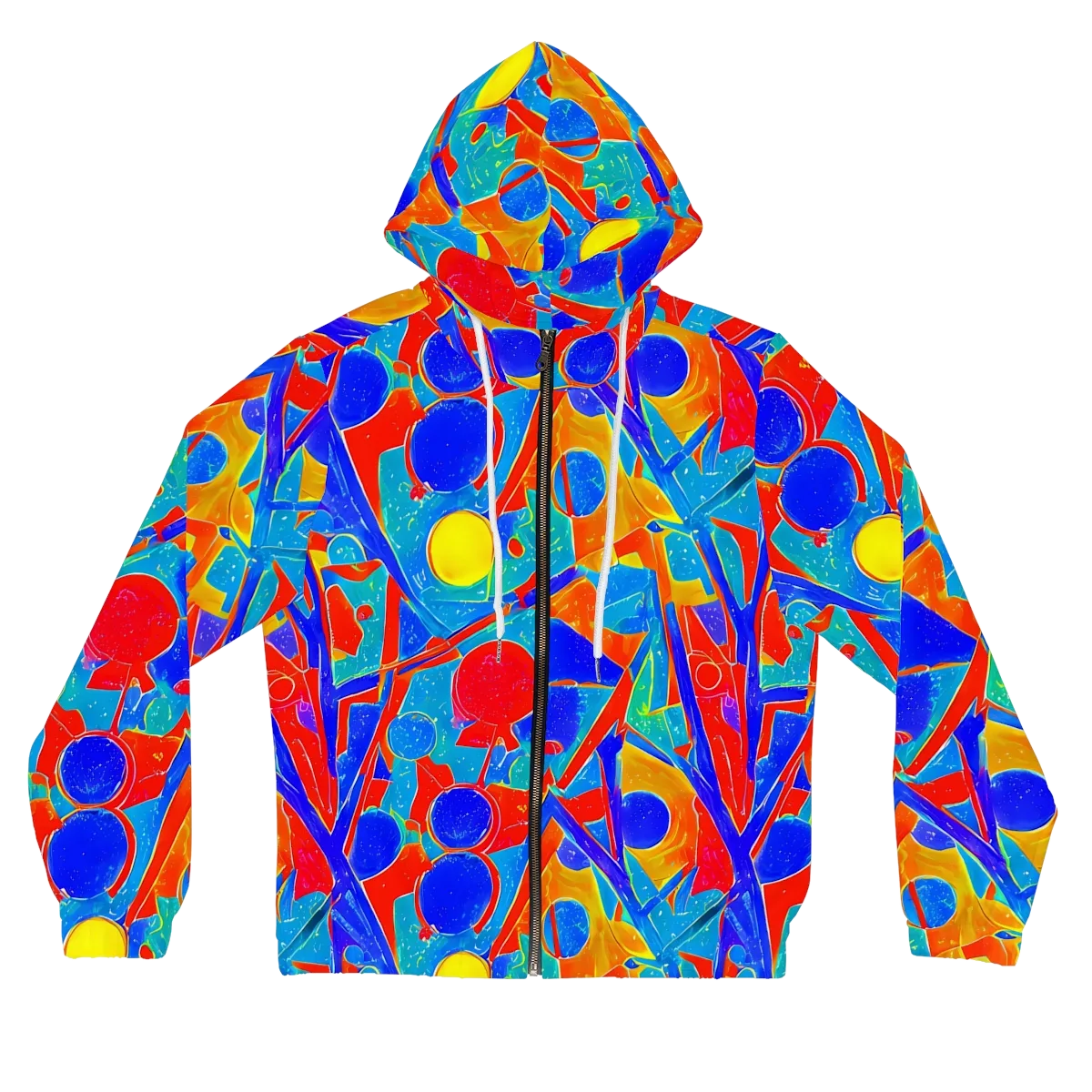 Atomic Confetti on Women's Full-Zip Hoodie — Front