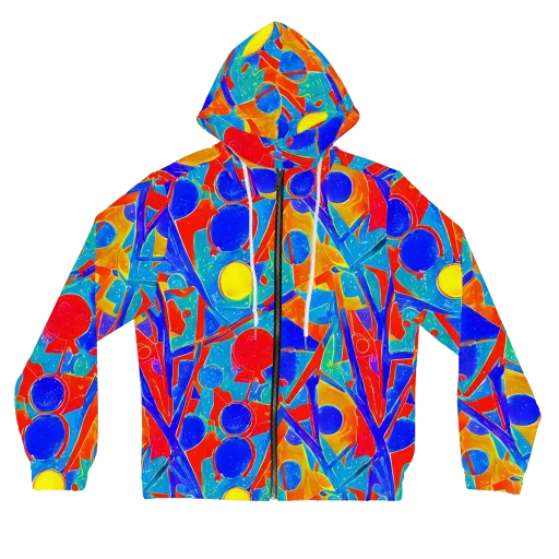 Atomic Confetti on a Women's Full-Zip Hoodie