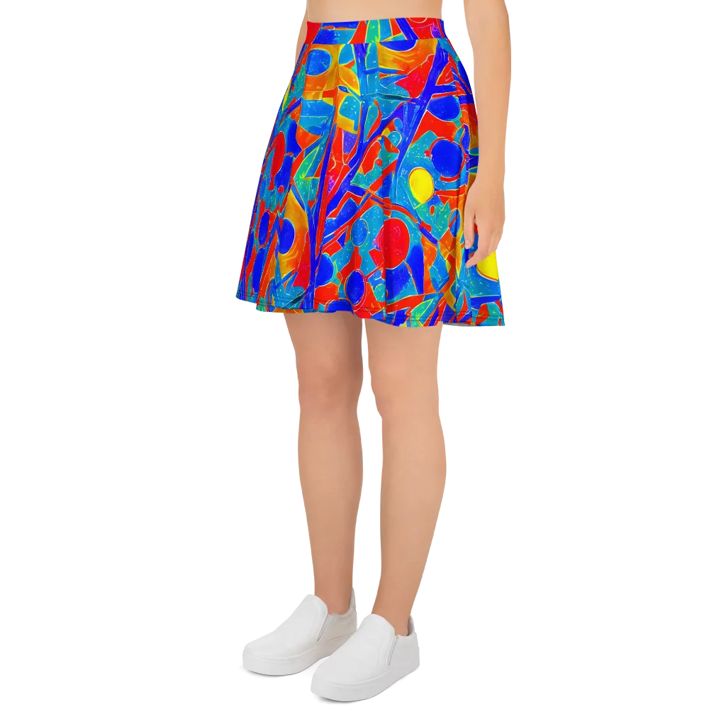 Atomic Confetti on Skater Skirt — Left