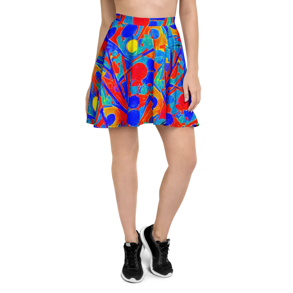 Atomic Confetti on Skater Skirt — Front