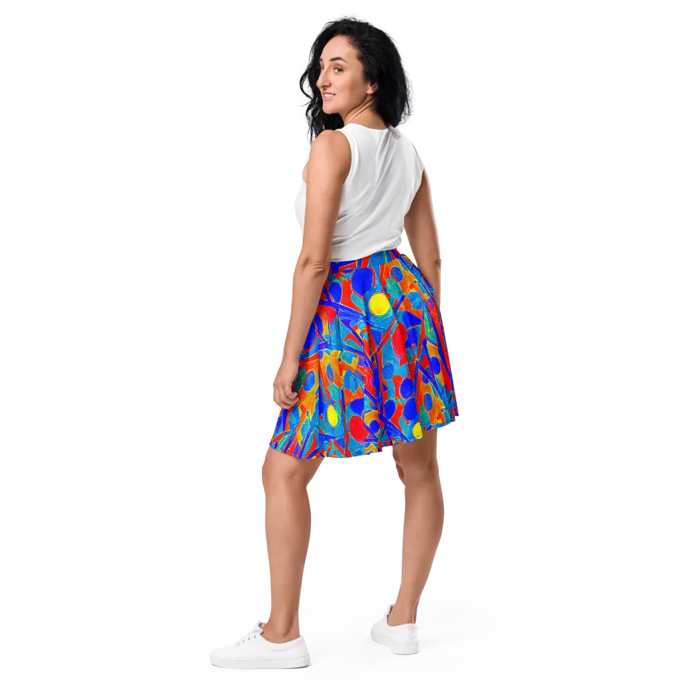 Atomic Confetti on Skater Skirt — Back