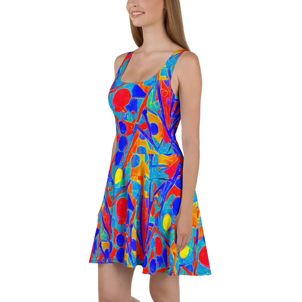 Atomic Confetti on Skater Dress — Left