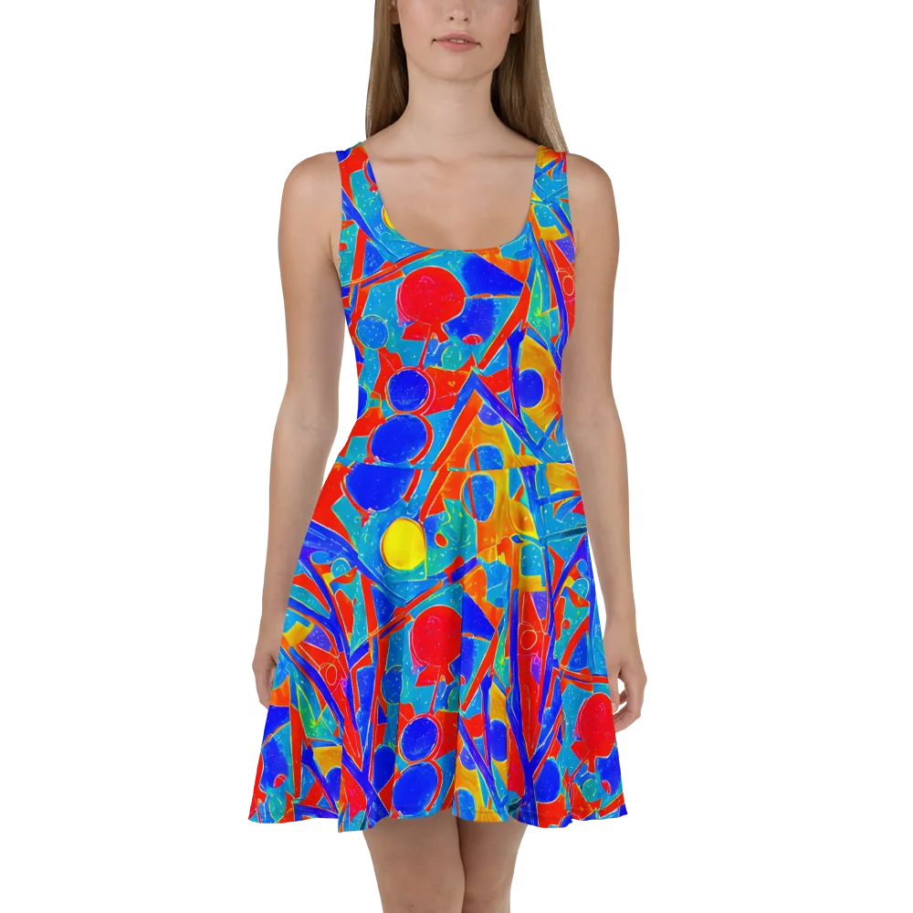 Atomic Confetti on Skater Dress — Front