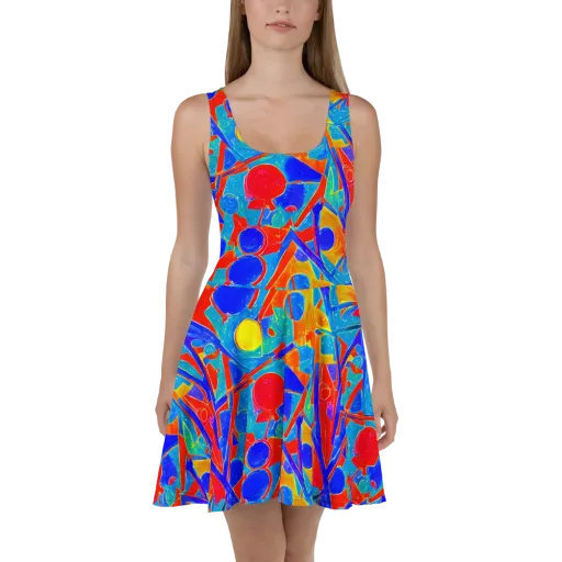 Atomic Confetti on a Skater Dress