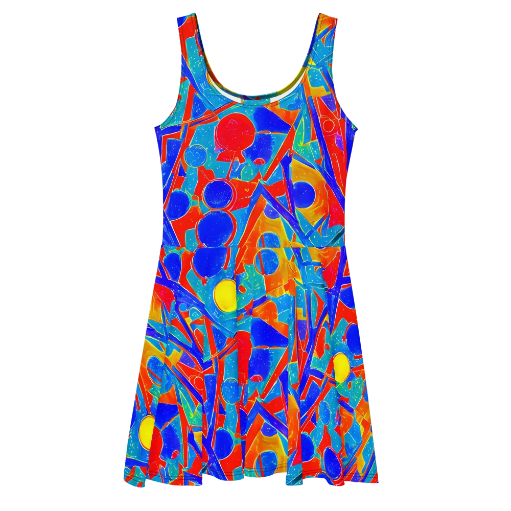 Atomic Confetti on Skater Dress — Front