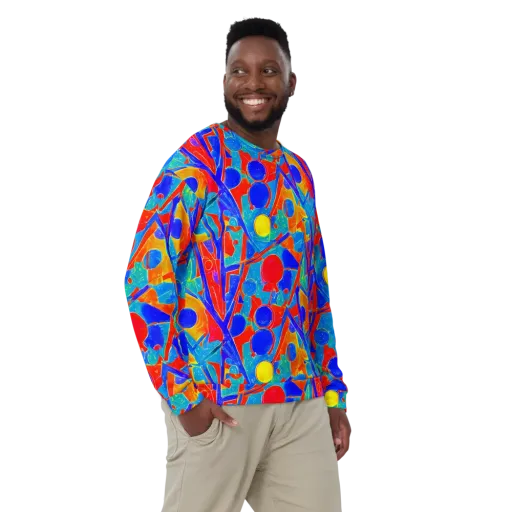 Atomic Confetti on a Sweatshirt