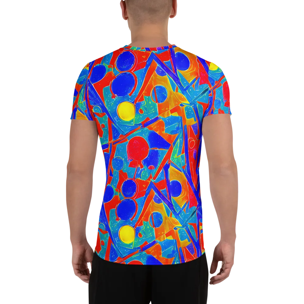 Atomic Confetti on Men's Athletic T-Shirt — Back