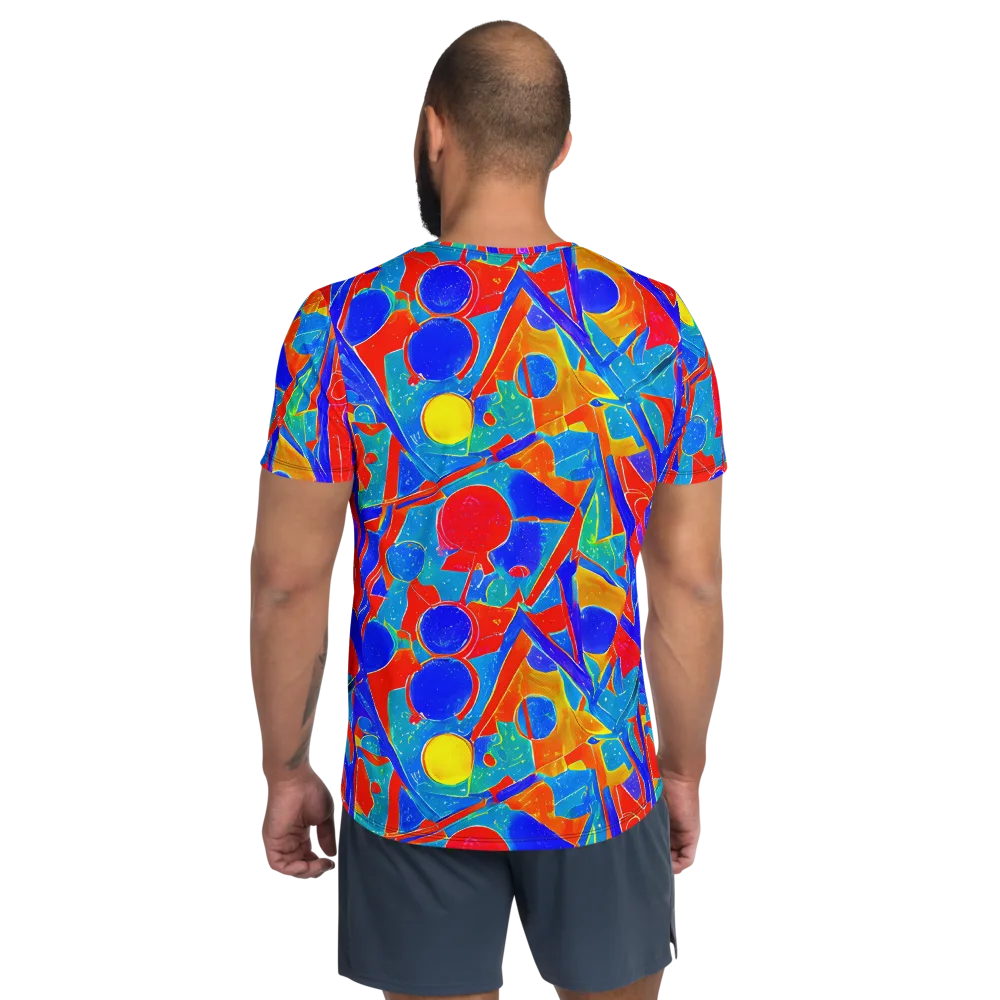 Atomic Confetti on Men's Athletic T-Shirt — Back