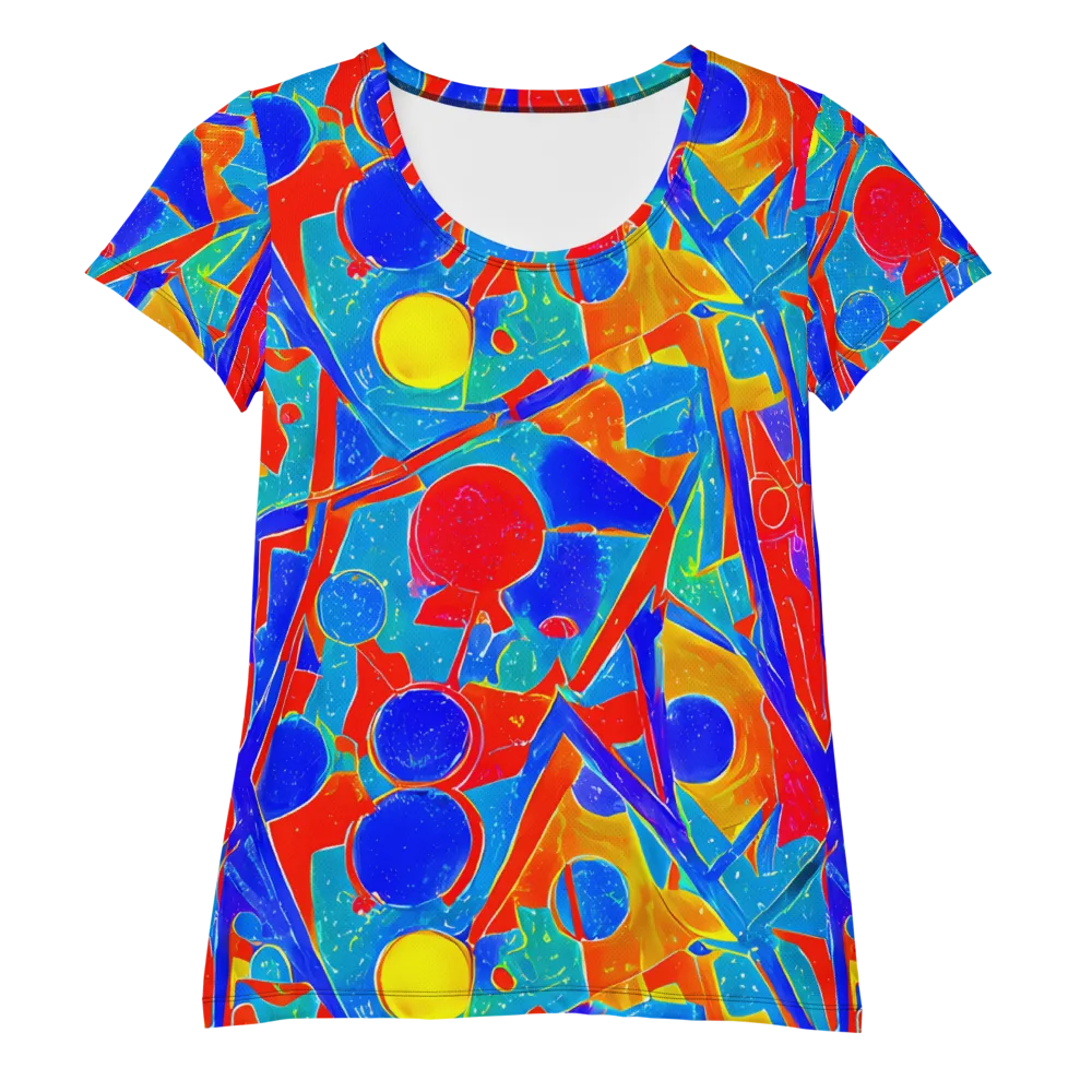 Atomic Confetti on Women's Athletic T-Shirt — Front