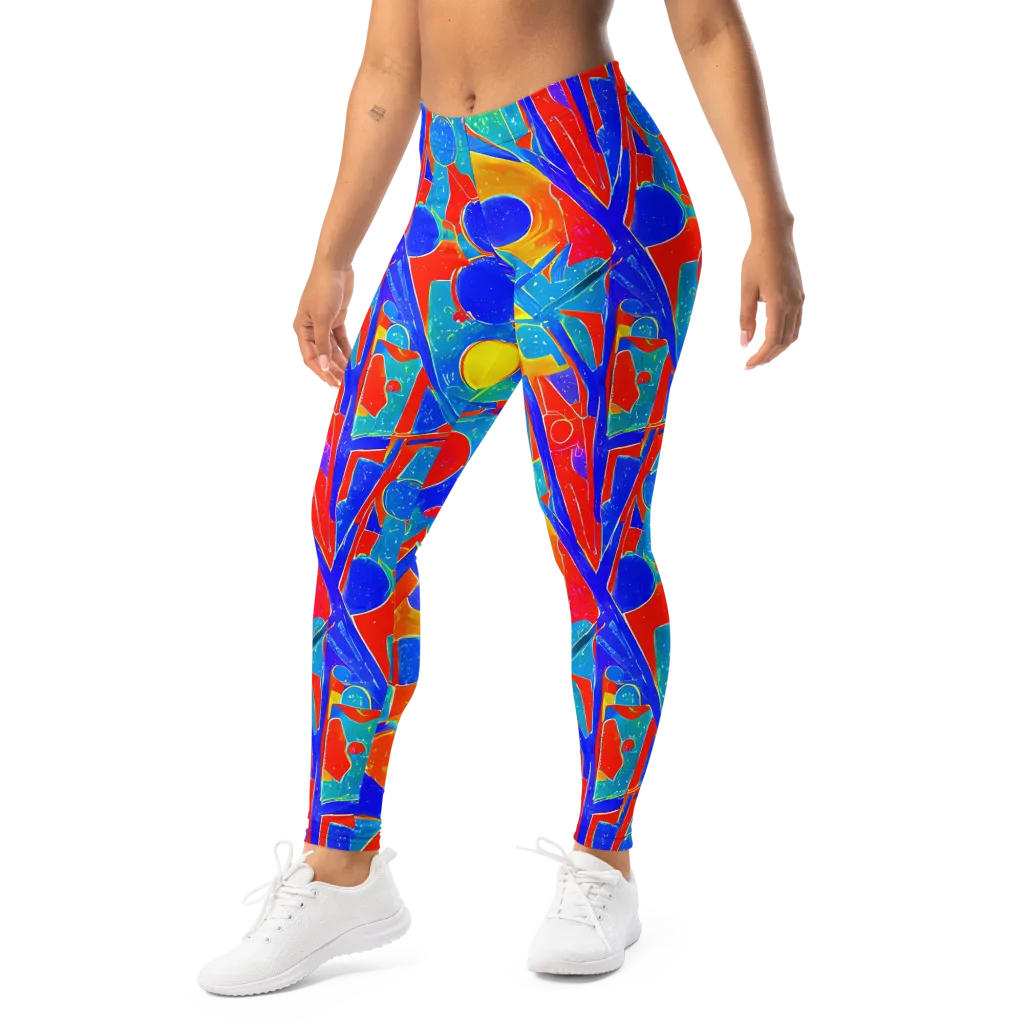 Atomic Confetti on Leggings — Left Front