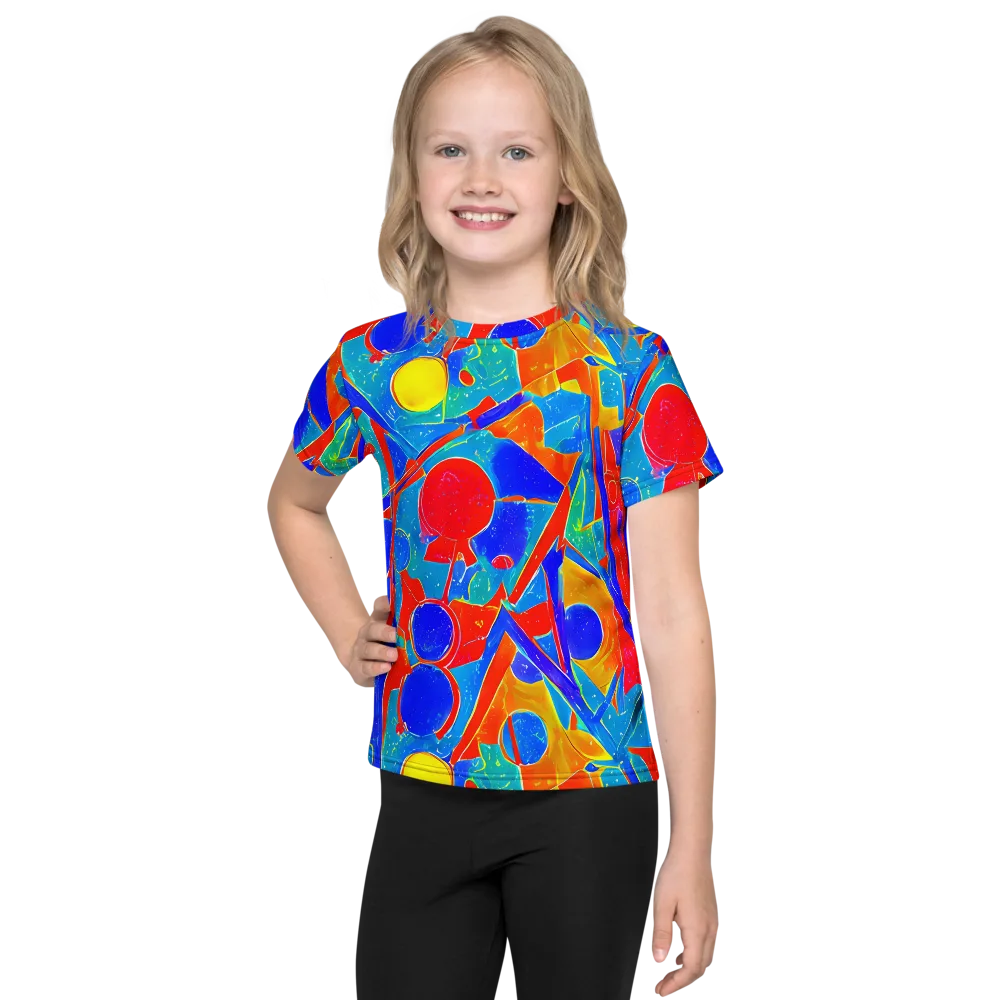 Atomic Confetti on Kids Crew Neck T-Shirt — Front