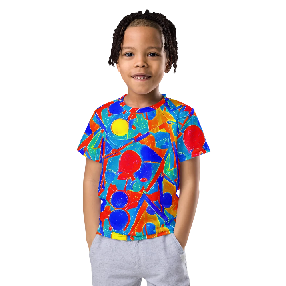Atomic Confetti on Kids Crew Neck T-Shirt — Front