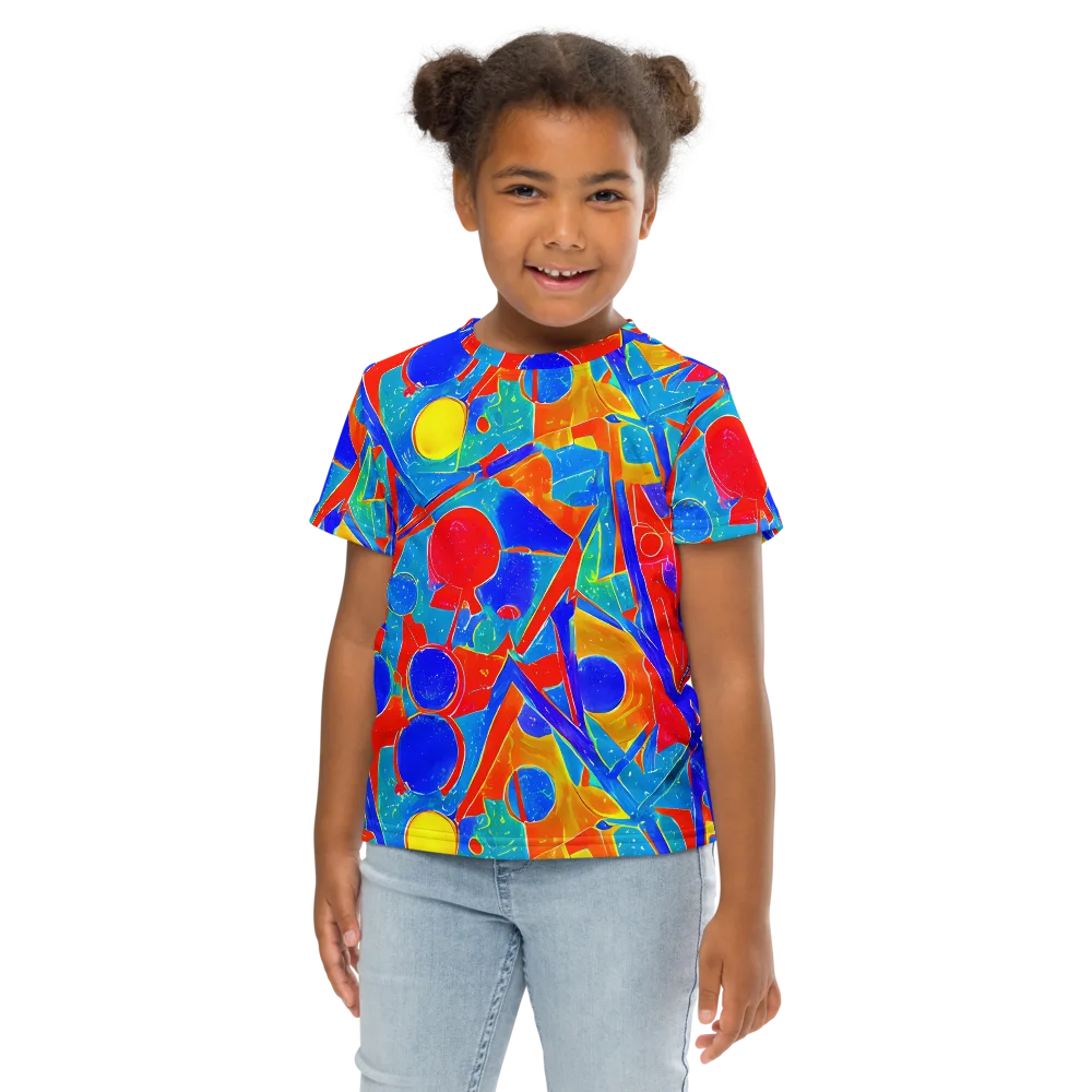 Atomic Confetti on Kids Crew Neck T-Shirt — Front