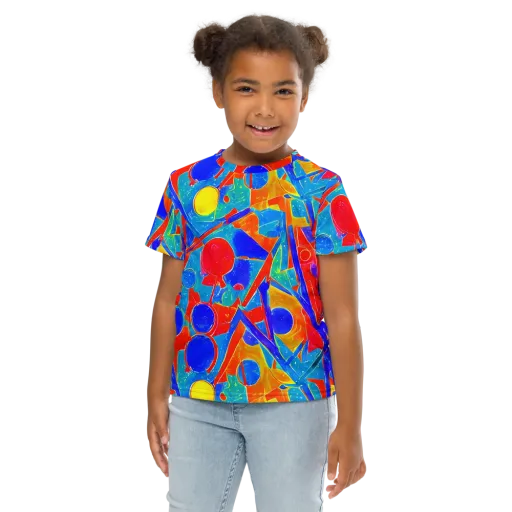 Atomic Confetti on a Kids Crew Neck T-Shirt