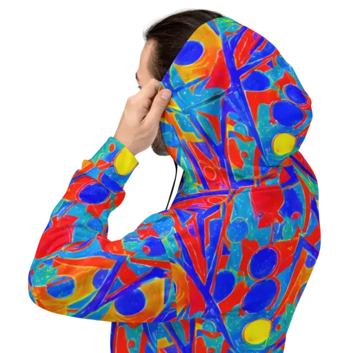 Atomic Confetti on a Hoodie