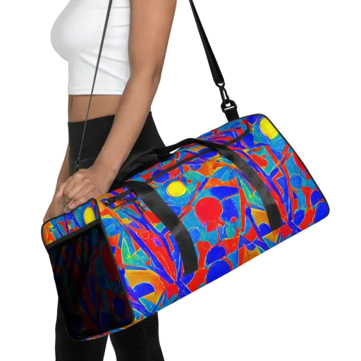 Atomic Confetti on a Duffle Bag