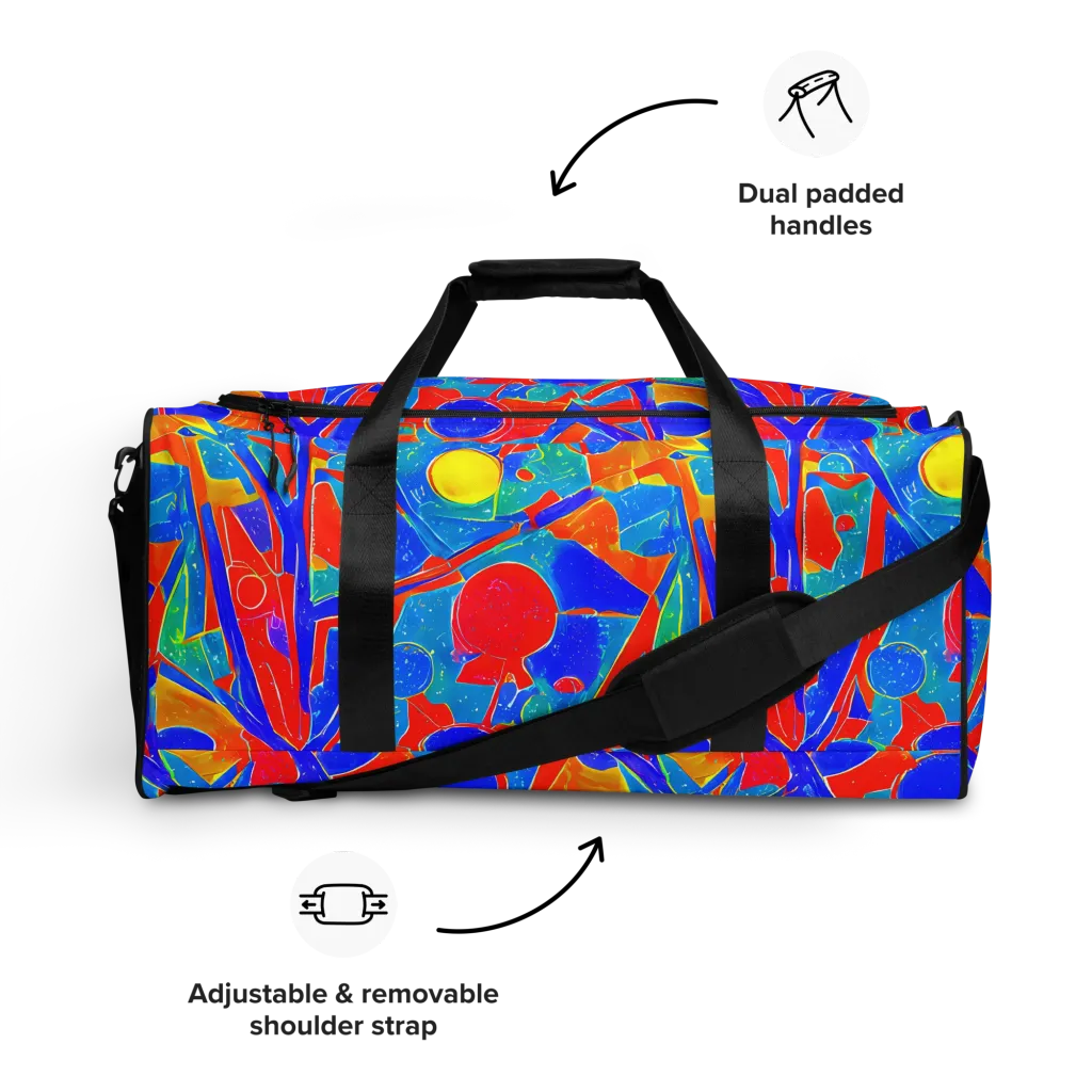 Atomic Confetti on Duffle Bag — Front