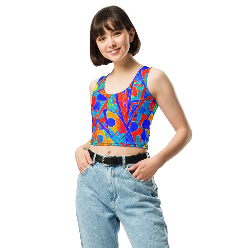 Atomic Confetti on Crop Top — Front