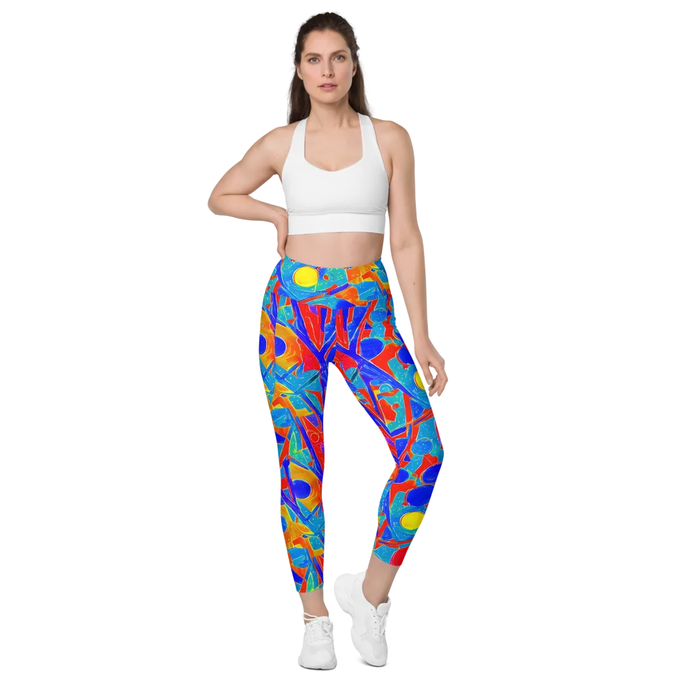 Atomic Confetti on Leggings with Pockets — Front