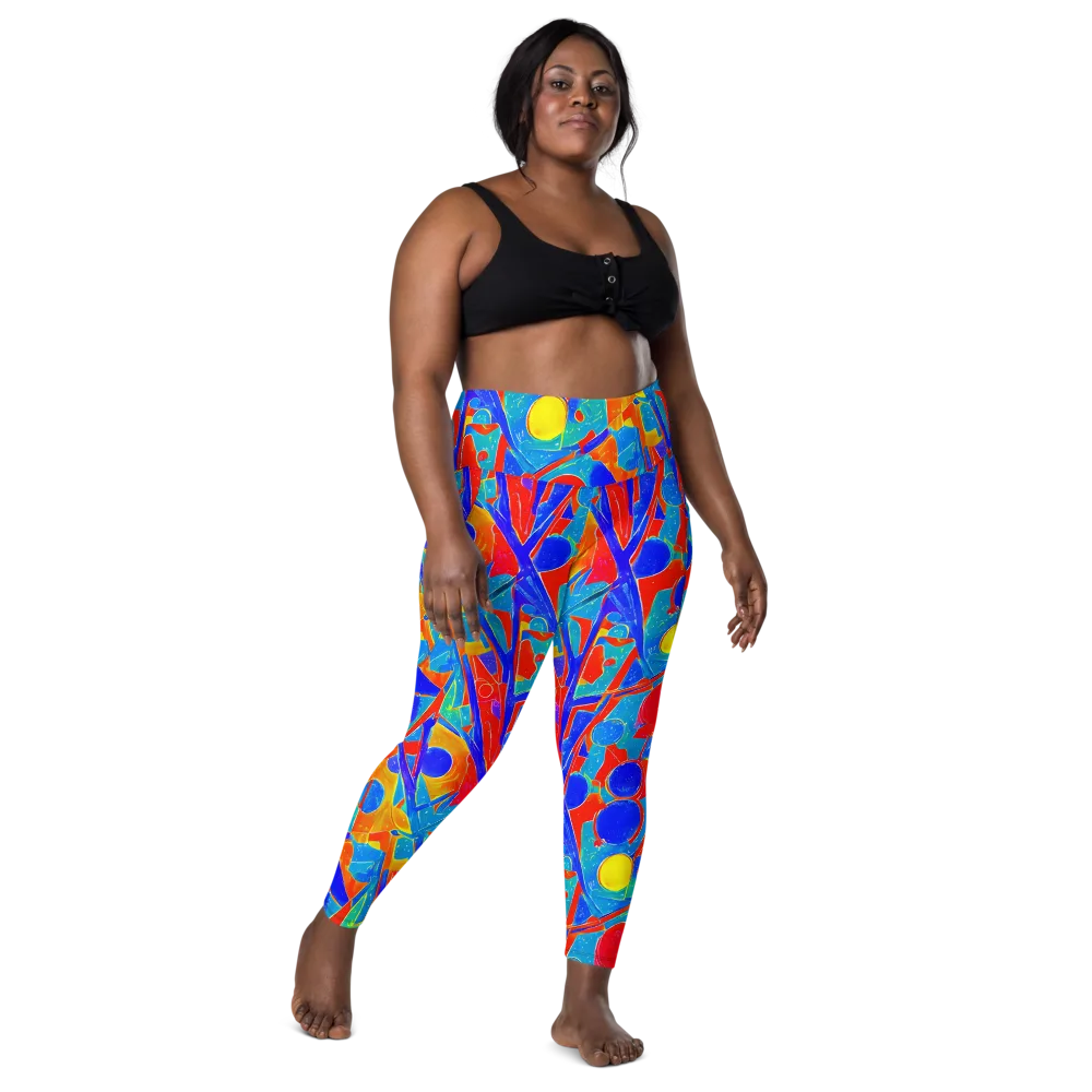Atomic Confetti on Leggings with Pockets — Front