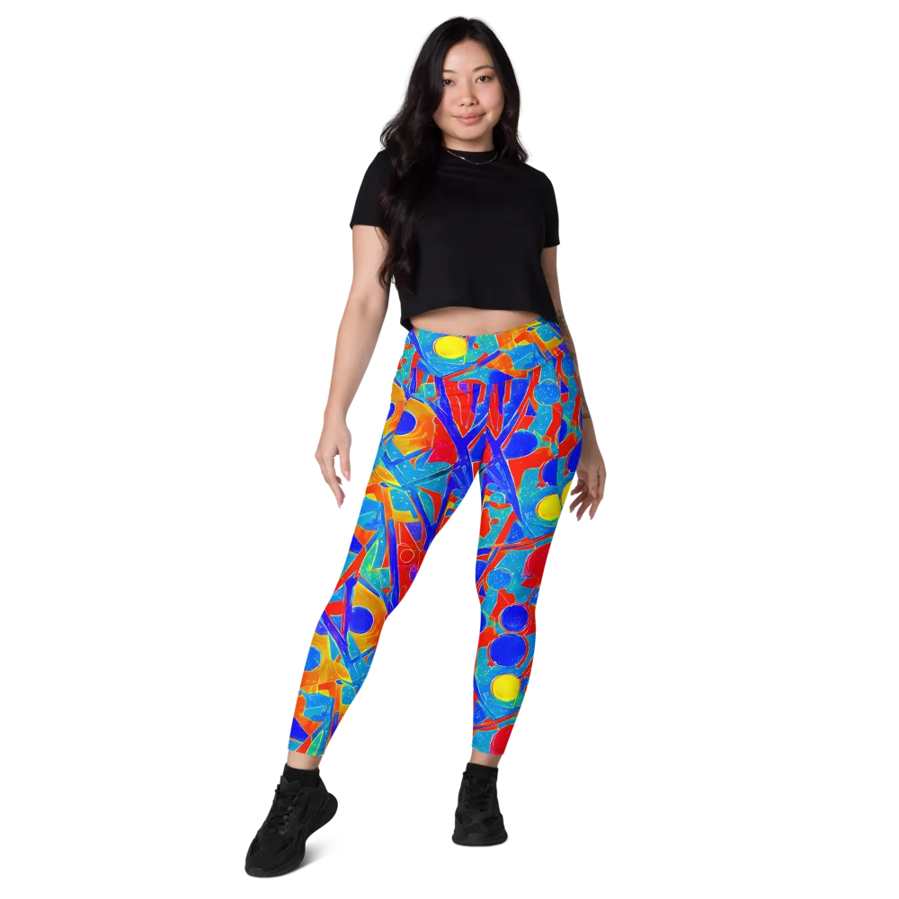 Atomic Confetti on Leggings with Pockets — Front