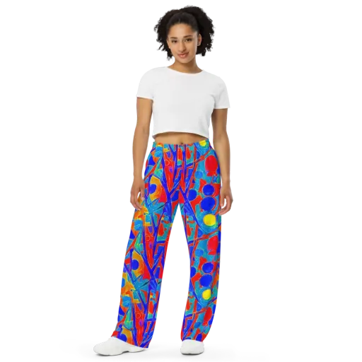 Atomic Confetti on a Wide-Leg Pants