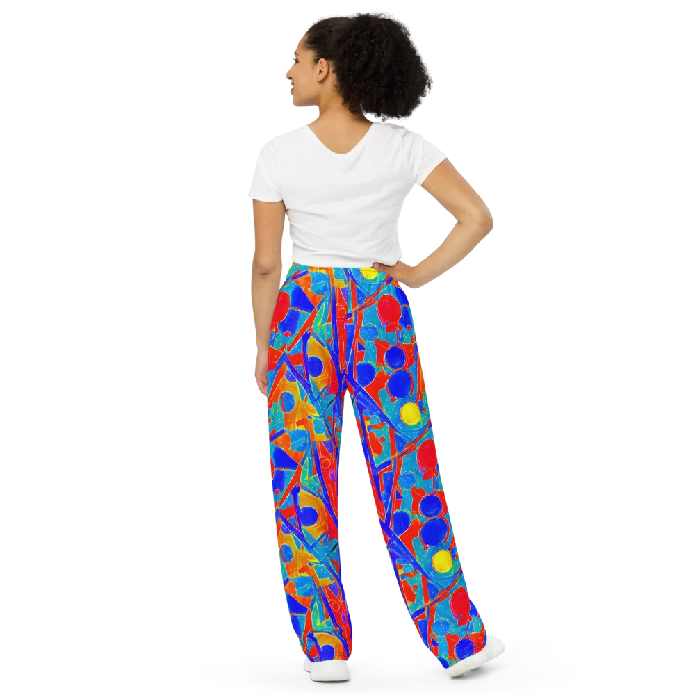 Atomic Confetti on Wide-Leg Pants — Back